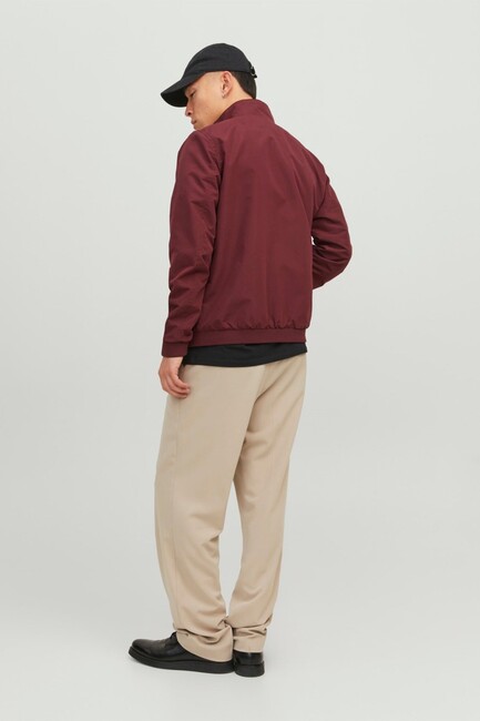 Jack & Jones - Jjerush Harrıngton Ceket 12204277 Bordo (1)