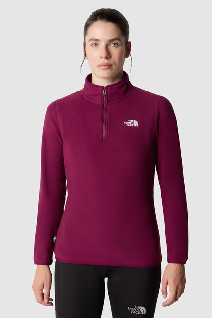 The North Face - Kadın 100 Glacıer 1/4 Fermuarlı Polar NF0A855MI0H1 Pembe (1)