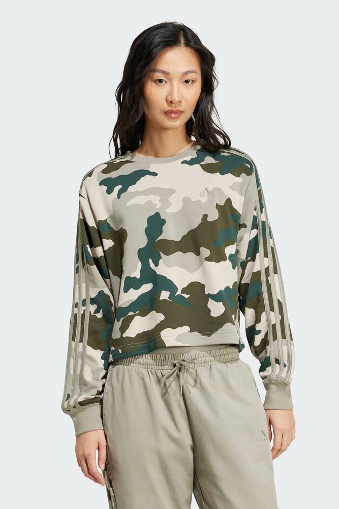 Kadın Camo AOP Sweat IY1683 Bej 