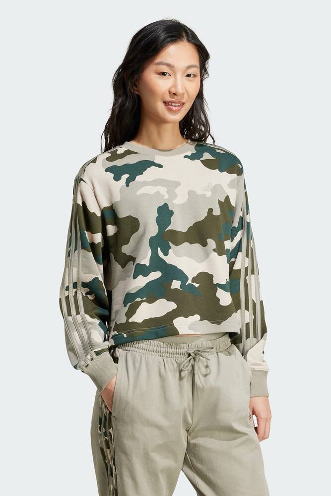 Kadın Camo AOP Sweat IY1683 Bej 