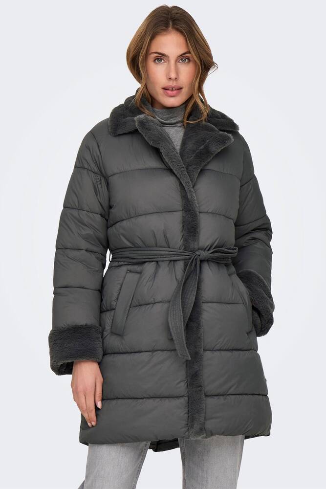 Kadın Cuba Faux Fur Puffer Kaban 15322452 Siyah 