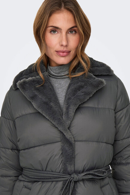 Kadın Cuba Faux Fur Puffer Kaban 15322452 Siyah - Thumbnail