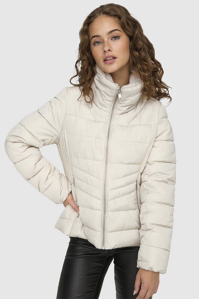 Kadın Helen Short Puffer Ceket 15322008 Ekru 