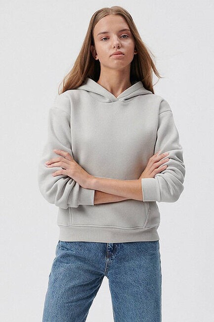 Mavi - Kadın Kapüşonlu Basic Sweat 167299-70074 Gri 