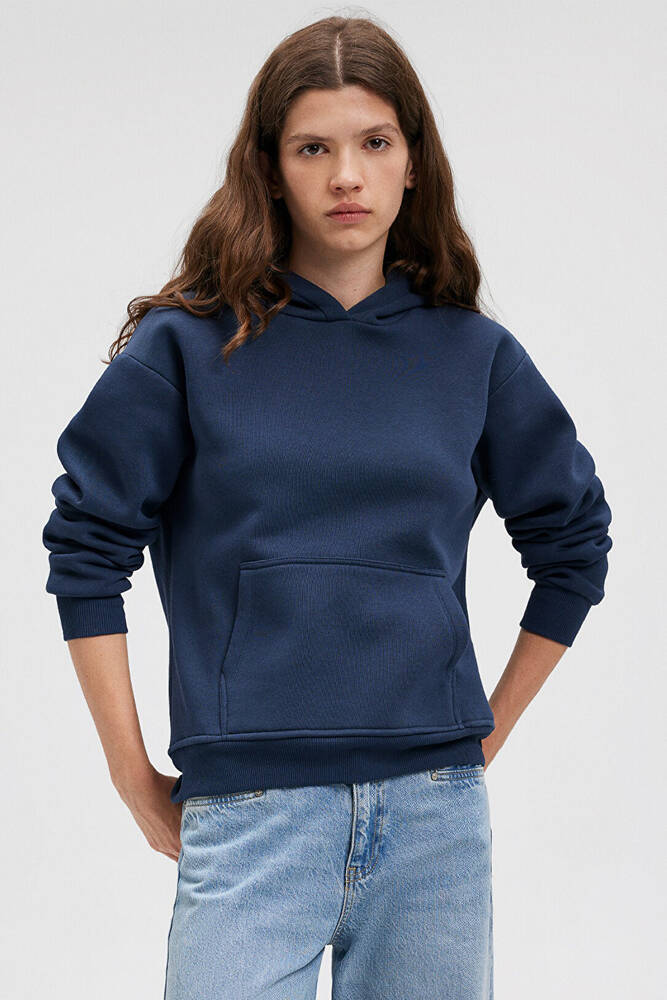 Kadın Kapüşonlu Sweat 167299-70488 Lacivert 