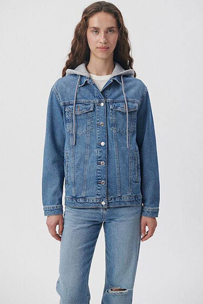 Kadın Karla 90s Jean Ceket 110154-85296 Mavi 