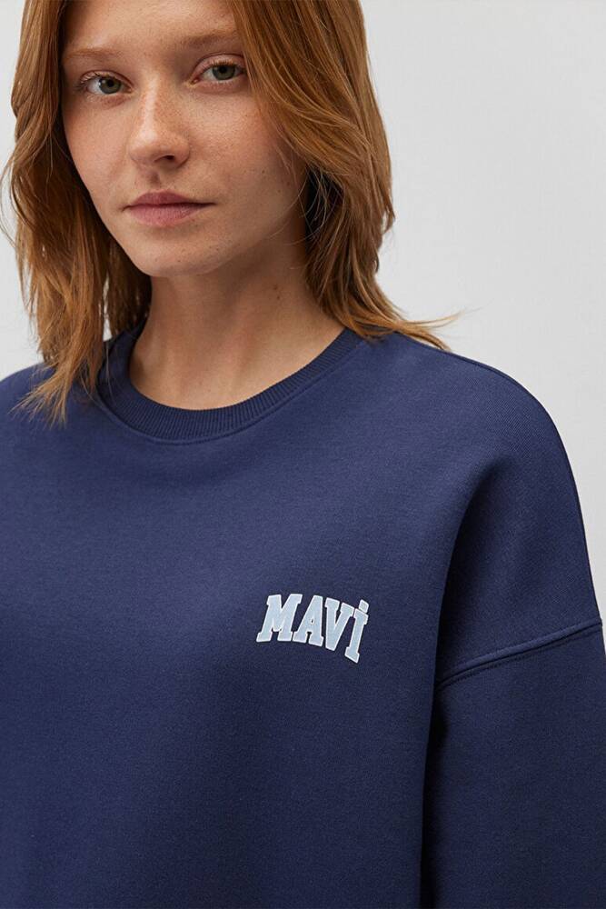 Kadın Mavi Logo Sweat 1611600-70487 Mavi 