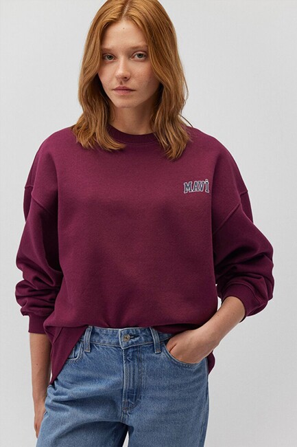 Mavi - Kadın Mavi Logo Sweat 1611600-87830 Mor 