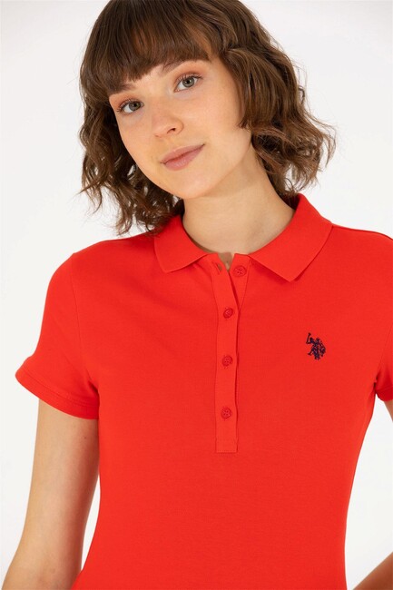 Us Polo Assn. - Kadın Polo Tişört 000-1567331 Kırmızı (1)