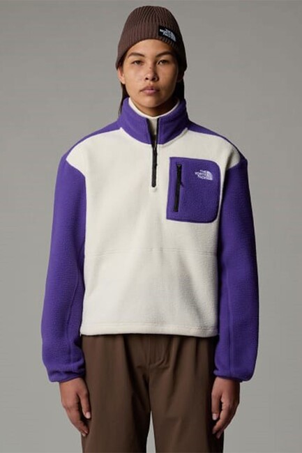 The North Face - Kadın Yumıorı 1/4 Zıp Sweat NF0A88439IA1 Beyaz 