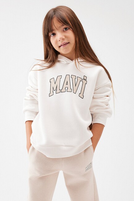 Mavi - Kız Çocuk Mavi Logo Sweat 7610035-81964 Beyaz 