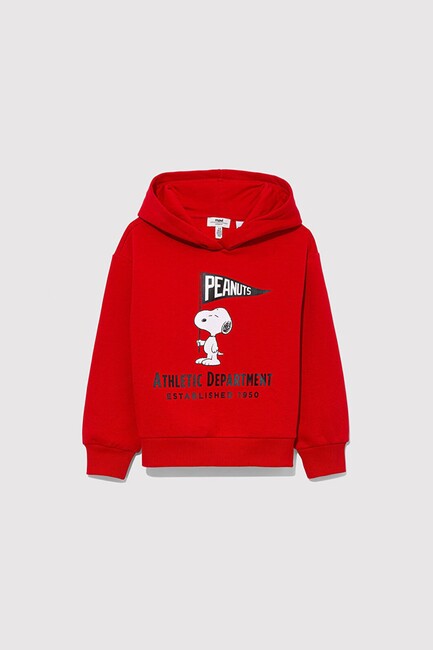 Mavi - Kız Çocuk Peanuts Baskılı Sweat 7S10068-35476 Kırmızı 