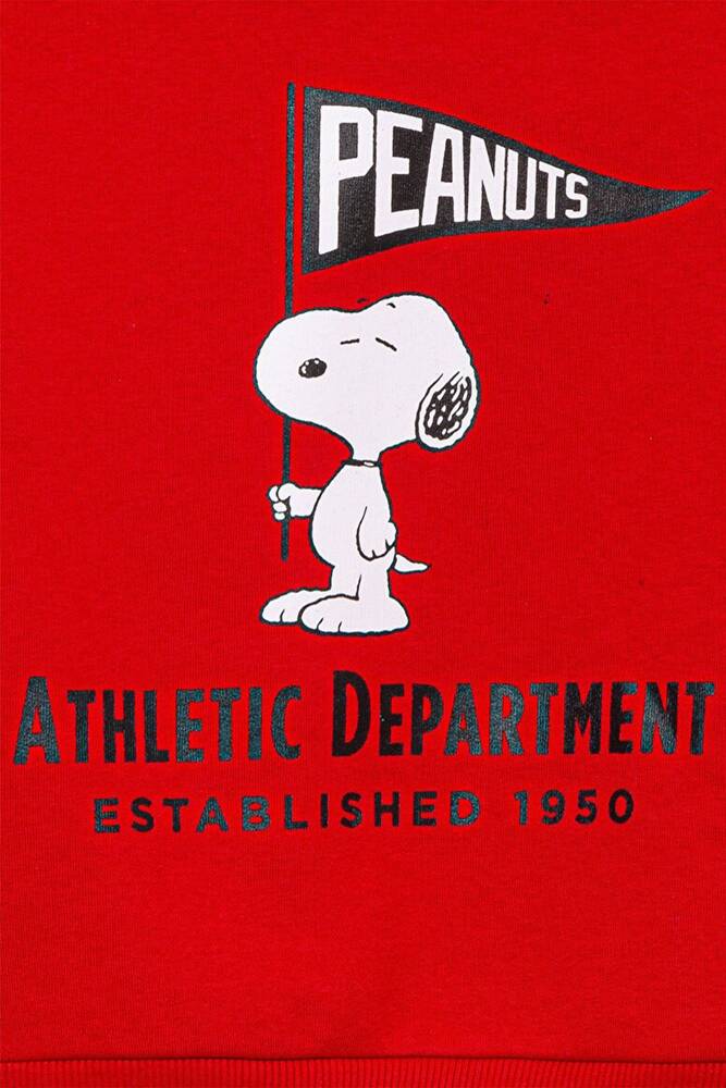 Kız Çocuk Peanuts Baskılı Sweat 7S10068-35476 Kırmızı 