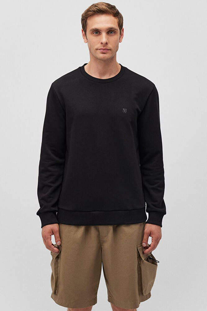 Erkek Bisiklet Yaka Sweatshirt 065751-900 Siyah 